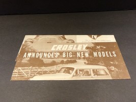 Crosley Announces Big New Models Sales Brochure - $67.48