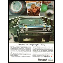 1967 Plymouth Belvedere GTX Couple Vintage Print Ad King Kong Drag Strip Art - £8.23 GBP