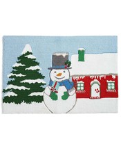 Martha Stewart Collection Snowman 20&quot; X 30&quot; Hooked Rug T410882 - £34.81 GBP