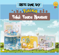 ✅ Official Pokémon Takara Tomy Peace House DIY Model Kits Pikachu Espurr &amp; More - £39.35 GBP