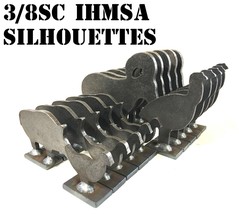 3/8sc IHMSA Metallic Silhouette Targets 20pc Small Bore Pistol Knock-over Plates - £214.97 GBP