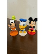 Lot Of (3) Kellogg&#39;s 2002 Disney Mickey, Donald &amp; Goofy 3&quot; Nodder - $8.87