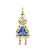 14K Yellow Gold September Girl or Boy Birthstone Charm - €137,28 EUR