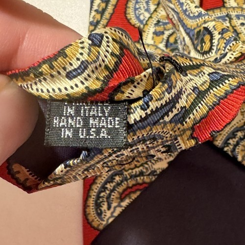 KEYS & LOCKWOOD Geometric Paisley Men's Necktie Tie Vintage Item image 4