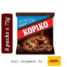 Kopiko Sugar Free Coffee Hard Candy Original Real Coffee  8 packs x 75g -DHL Ex - £80.93 GBP