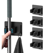 HOMEASY 4x Mop Broom Holder Wall Mount – Self Adhesive Stainless Steel H... - €19,30 EUR