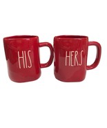 RED RAE DUNN Artisan Collection by Magenta HIS AND HERS Ceramic Pair Mugs - £19.76 GBP