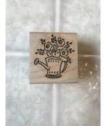 Stampin Up! Flowers in Watering Can Rubber Stamp - $7.74