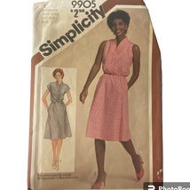 1981 Simplicity 9905 Misses Pullover Dress 6 - 8 Cotton Linen Silk Broad... - $9.87