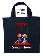 Chucky and Tiffany Trick or Treat Bag, Chucky Halloween Bag, Child&#39;s Play Bag - £12.69 GBP+