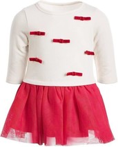 First Impressions Infant Girls Bow And Tulle Tutu Dress, 12 Months, Cherry Top - £21.96 GBP