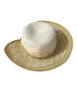 Sun N Sand UPF 50+ Wide Brim Sun Hat Cream Tan Woven Straw Look Beach Ga... - $315.52 MXN