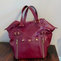 Pre-owned Yves Saint Laurent Large Downtown Plum Textured Patent Leather... - $11,975.14 MXN