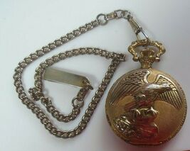 Watch-it Quartz Eagle Pocket Watch With Chain - $18.80