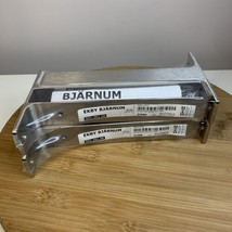 2 Sets of IKEA Ekby Bjarnum 11&quot; Shelf Brackets Brushed Metal 101.361.35 - $19.79