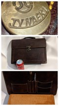 Vtg Jynaeki Jy Naeki Brown Leather Briefcase Attache Heavy Duty Handle 1... - $2,706.96 MXN