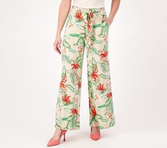 Girl With Curves Regular Wide Leg Knit Pant Stripe Floral, X-Large - $29.69