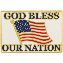 American Flag God Bless Our Nation Pin 1&quot; - £7.80 GBP
