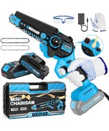 Mini Chainsaw Cordless 6 Inch, Woodranger Mini Chainsaw With 2×2.0Ah Bat... - $76.20 CAD