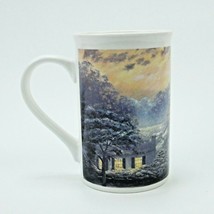 Thomas Kinkade Coffee Latte Mug Cup 2012 Snow at Hometown Chapel 12 ounce - $9.46
