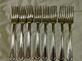 Set 8 Dinner Forks! Vintage Victor International Silverplate Plaza Utility - £11.74 GBP