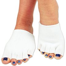 Beautyko Gel-lined Compression Toe Separating Socks, Pair, White, One Size - £16.07 GBP