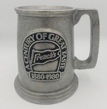 VTG 80s FRENCH&#39;S MUSTARD  BEER STEIN MUG RWP WILTON ARMETALE PEWTER USA ... - £18.32 GBP