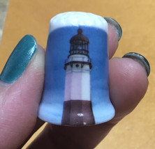 Fielder Lighthouse Thimble Fine Bone China Made in England Collectible 1&quot; Tall - £11.92 GBP
