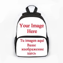 13 Inch Customize Your Image Logo Name Backpack Children School Bag Boys Girls K - £22.05 GBP