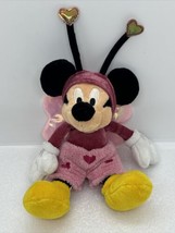 Mickey Mouse Valentines Day Cupid Wings11&quot; Plush Disney Store Bean Bag LUV BUG - £7.58 GBP