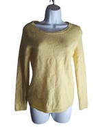 Peck &amp; Peck 2 Ply 100% Cashmere Round  Neck Sweater Sz Small Jumper Yellow - £14.38 GBP