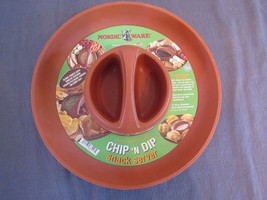 Nordic Ware Microwave Safe Chip Dip Snack Server Bowl Sport Party Tray 12.25&quot; - £9.99 GBP