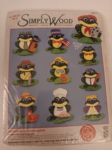 Simply Wood 06617 0 Frogs by Gail Fessenden Set Of 10 Wood Magnets Craft... - £15.71 GBP