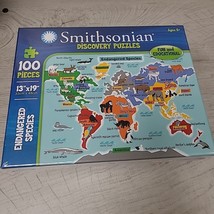 Smithsonian 100 piece 13&quot; x 19&quot; Endangered Species Discovery Puzzle NEW ... - £9.77 GBP