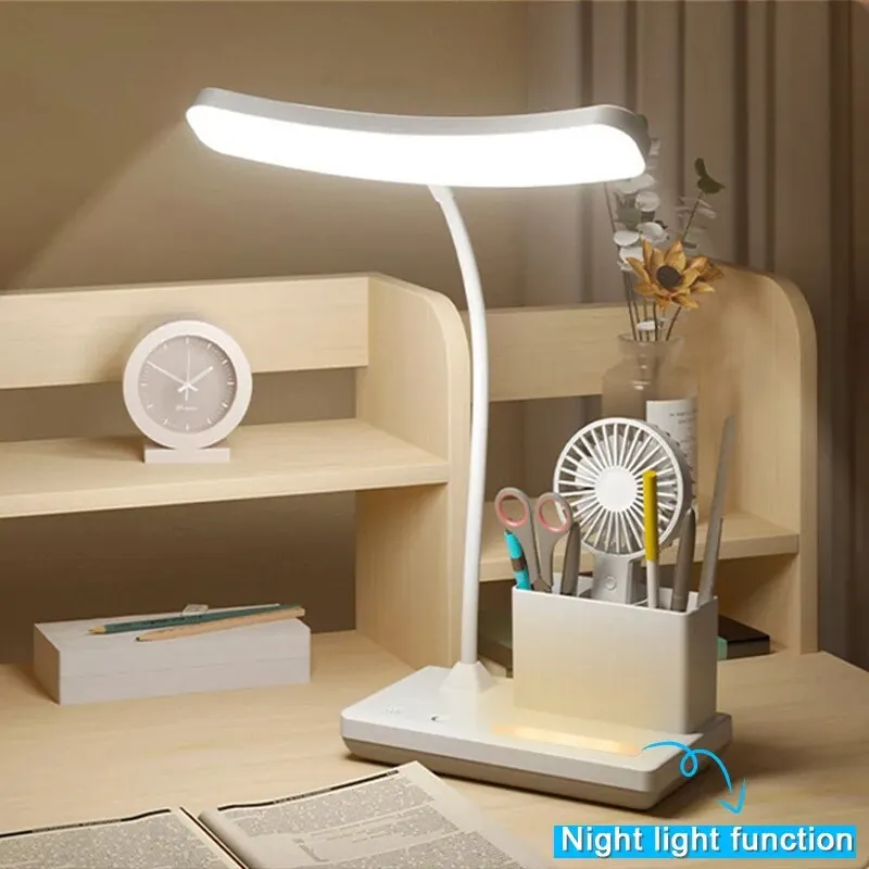 Desk Lamps Eye Protection USB Rechargeable Lighting Reading Bedroom Beds... - $21.81