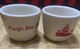 Vintage Set of 2 Pacific Rim Passages Pagoda Ceramic Restaurant Style Tea Cups - £14.38 GBP