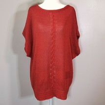 Liz Claiborne Vintage Boho Knit Top Size Large Silk Blend Short Sleeve S... - £23.69 GBP