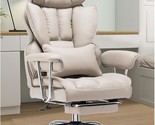 Grey Office Chair 1, Executive Office Chair With Leg Rest And Lumbar Sup... - $323.93