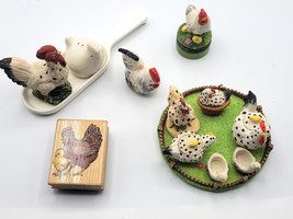 Large Lot Miniatures Rooster Chicken Figurines Stamp Farmhouse Collectible - $539.66 MXN