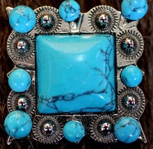 4 Conchos Rhinestone Horse Saddle Western Rodeo Bridle Blue CO514 - $24.74