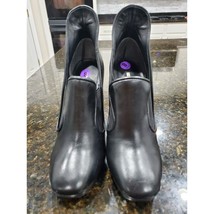 Leon Max Black Women&#39;s Leather Upper Closed Toe Block Heeled Shoes Size 8M - $34.65