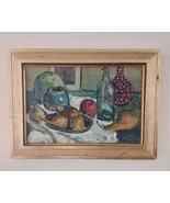 George Alan Swanson Oil on Canvas Still Life with Fruit 1950s - $14,085.90 MXN
