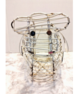 Wire Cow Shape Egg Fruit Vegetable Basket White Vintage Holstein Bovine ... - $19.75