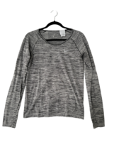 NIKE Womens Top Heathered Gray Athletic Base Layer Shirt Long Sleeve Size M - £6.88 GBP