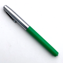 vintage Schaeffer fountain pen NIB M silver tone green plastic pen only ... - $7.99
