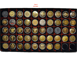 U.S. ARMY, ENLISTED, COLLAR DISKS, ASSORTED TIME PERIODS, TRAY 3 - $15.00