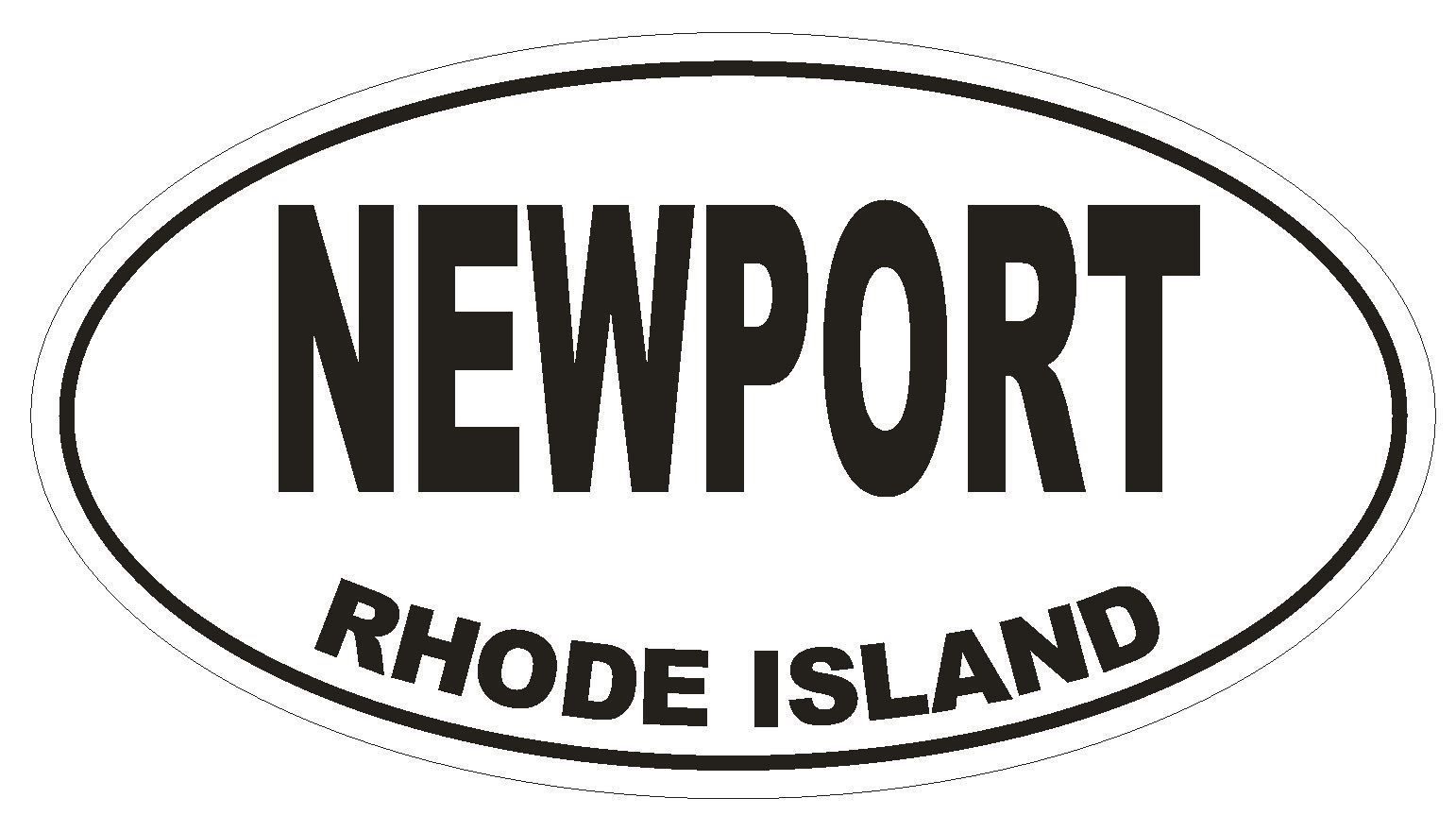 Newport Rhode Island Oval Bumper Sticker or Helmet Sticker D1498 Euro Oval - $1.39 - $75.00