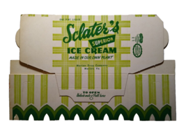 Sclater's Superior Ice Cream Retro Vintage NOS Wax Cardboard Container M... - $15.38
