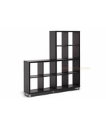 Display Shelving Unit Book Case Decor Shelf Modern Dark Brown Cube Desig... - $312.40 CAD