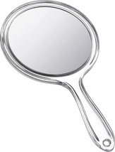 Hand Mirror Double-Sided Handheld Mirror 1X/ 2X Magnifying Mirror with H... - $8.39